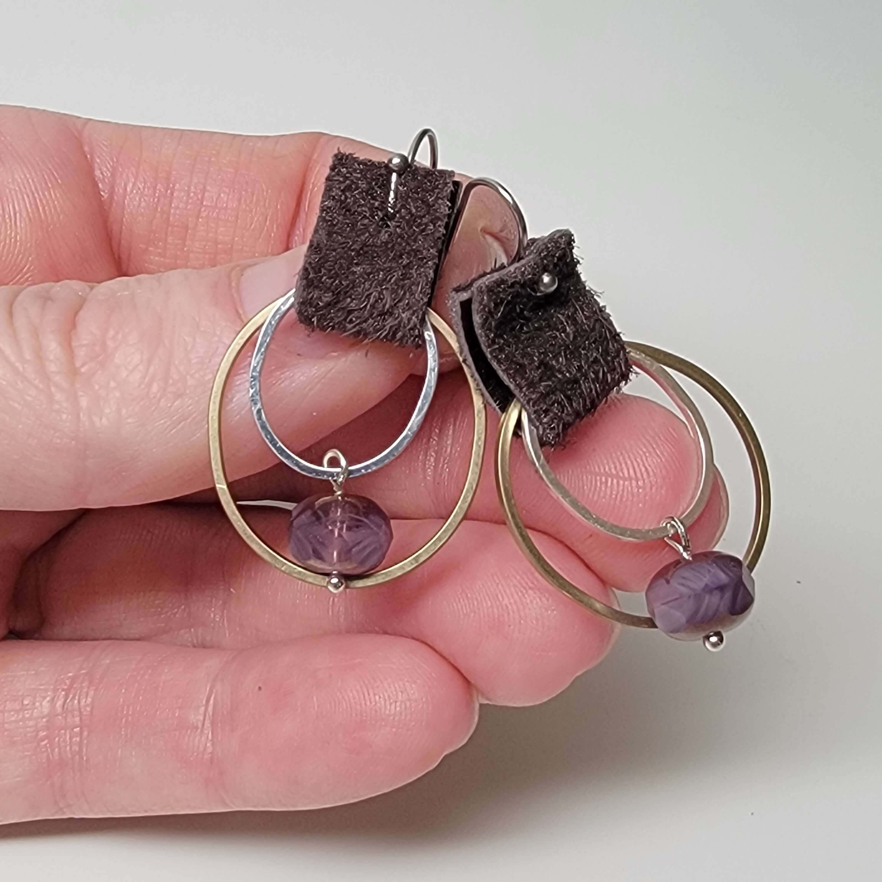 Mixed Metal Hoop Earrings