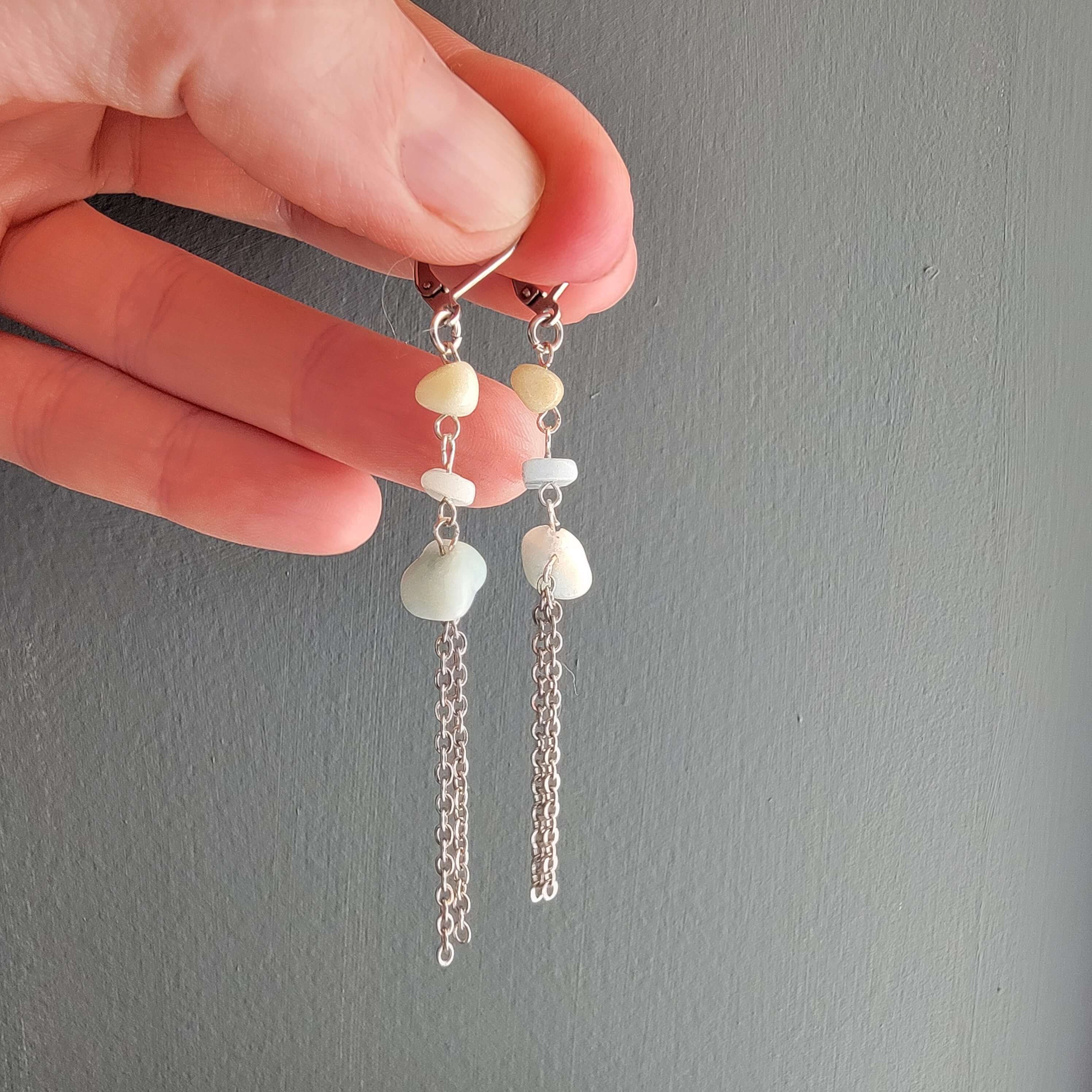 Aquamarine Chip Earrings