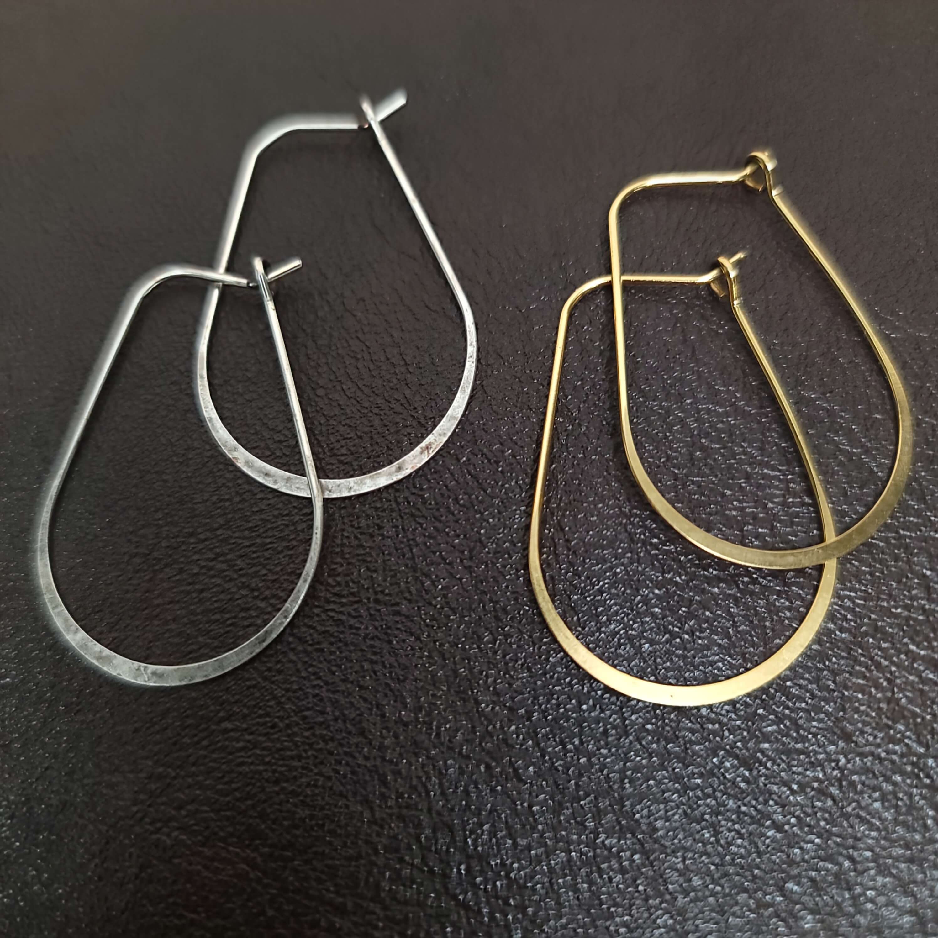 Hammered Hoop Earrings