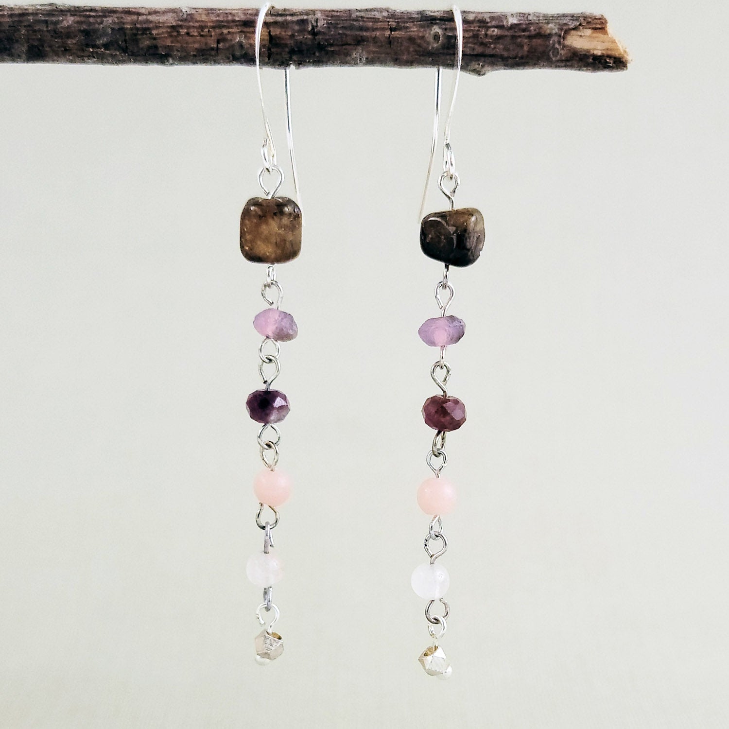 Waterfall Earrings in Red