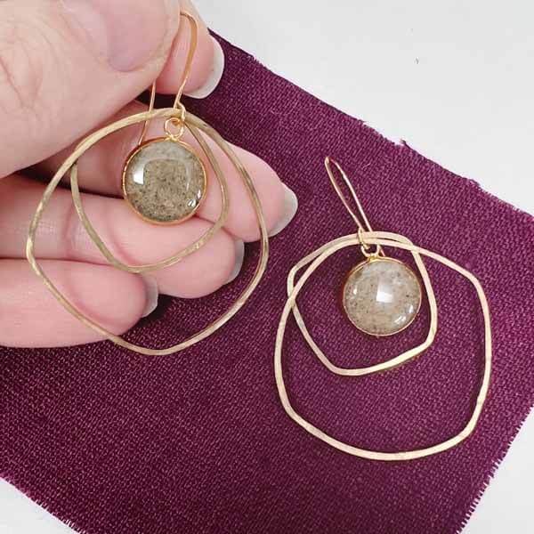 Artisan Hoop Gold Earrings