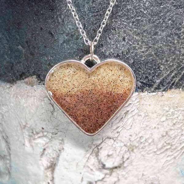 Large Heart Sand Necklace