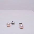 Freshwater Pearl Post Earrings in Rose