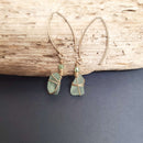 Sea Glass Earrings in Seafoam