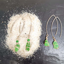 Sea Glass Earrings in Green