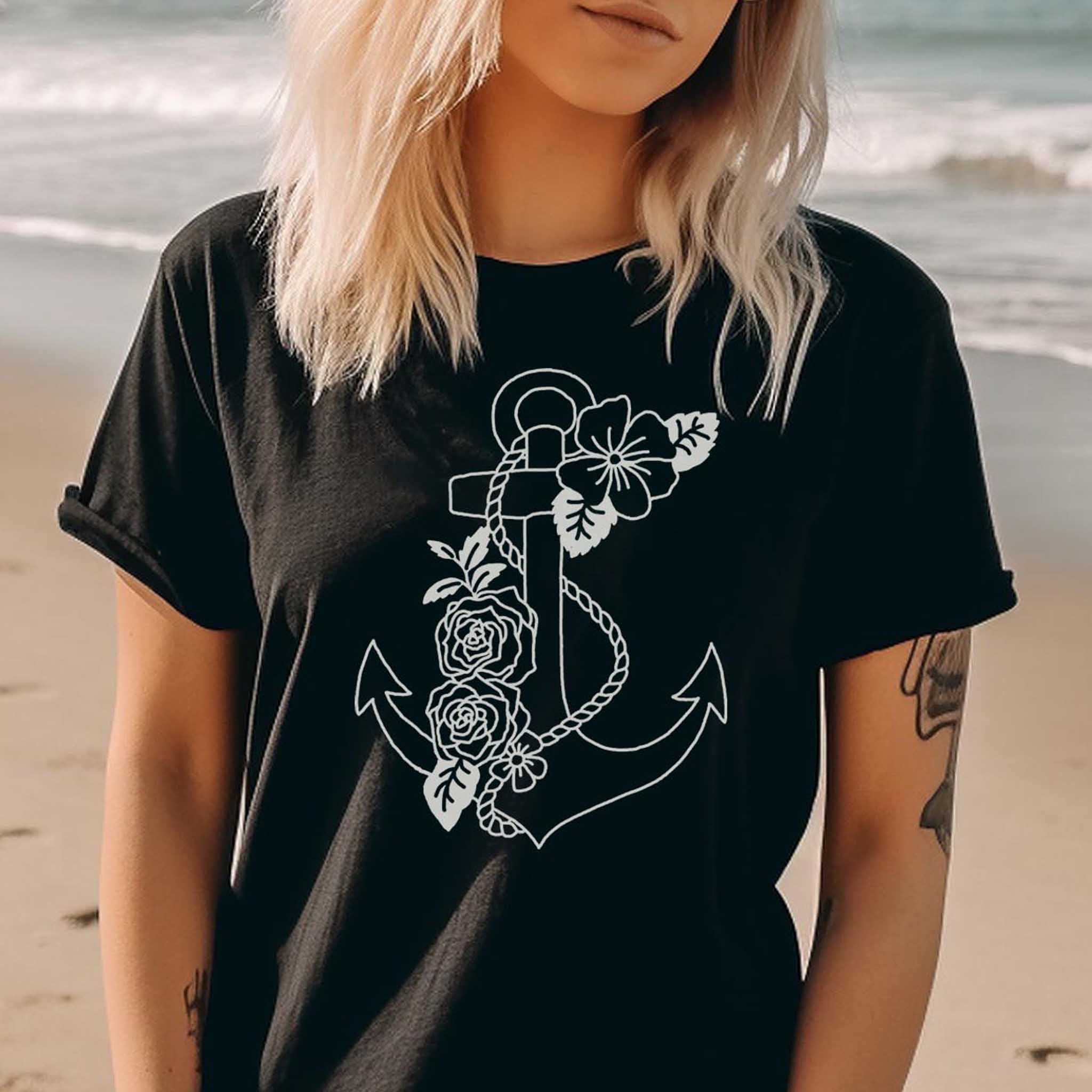 Anchor Rose Jersey Tee