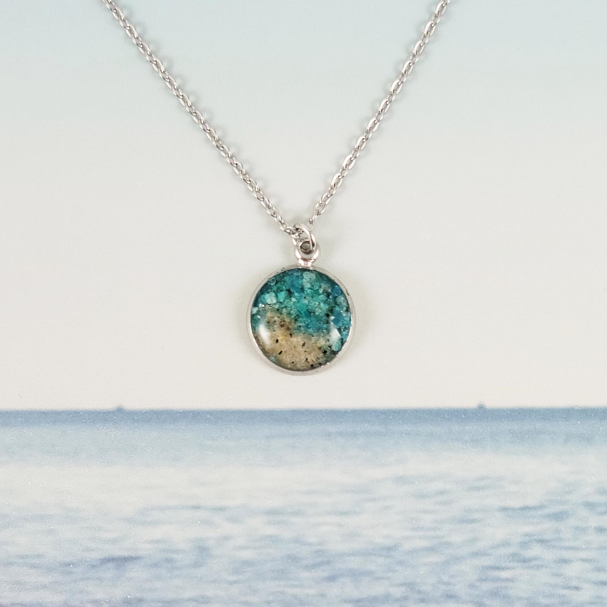 Chrysocolla Small Round Necklace
