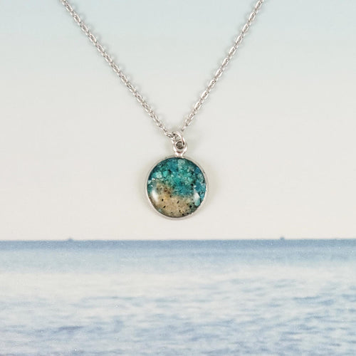 Chrysocolla Small Round Necklace