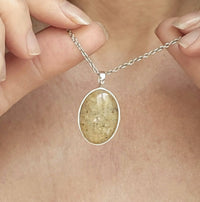 Beach Sand Oval Necklace