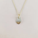 Sea Glass Charm Necklace in Gold