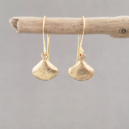 Golden Clam Earrings