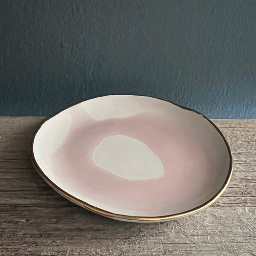 Jewelry Dish in Pale Pink Swirl 