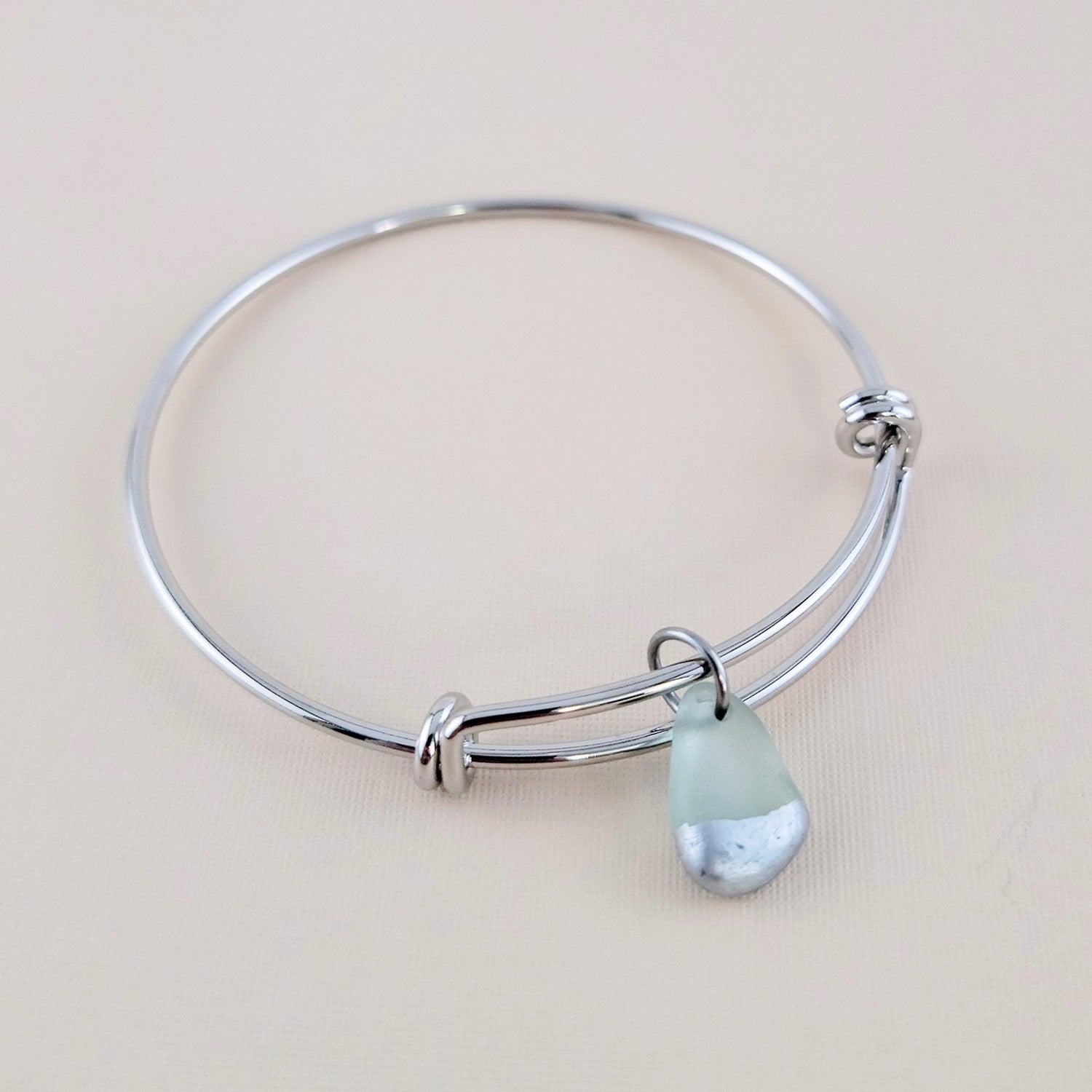 Sea Glass Bangle in Seafoam