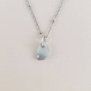 Sea Glass Charm Necklace in Silver