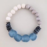 Sea Glass Boho Bracelet in Teal