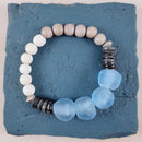 Sea Glass Boho Bracelet in Aqua