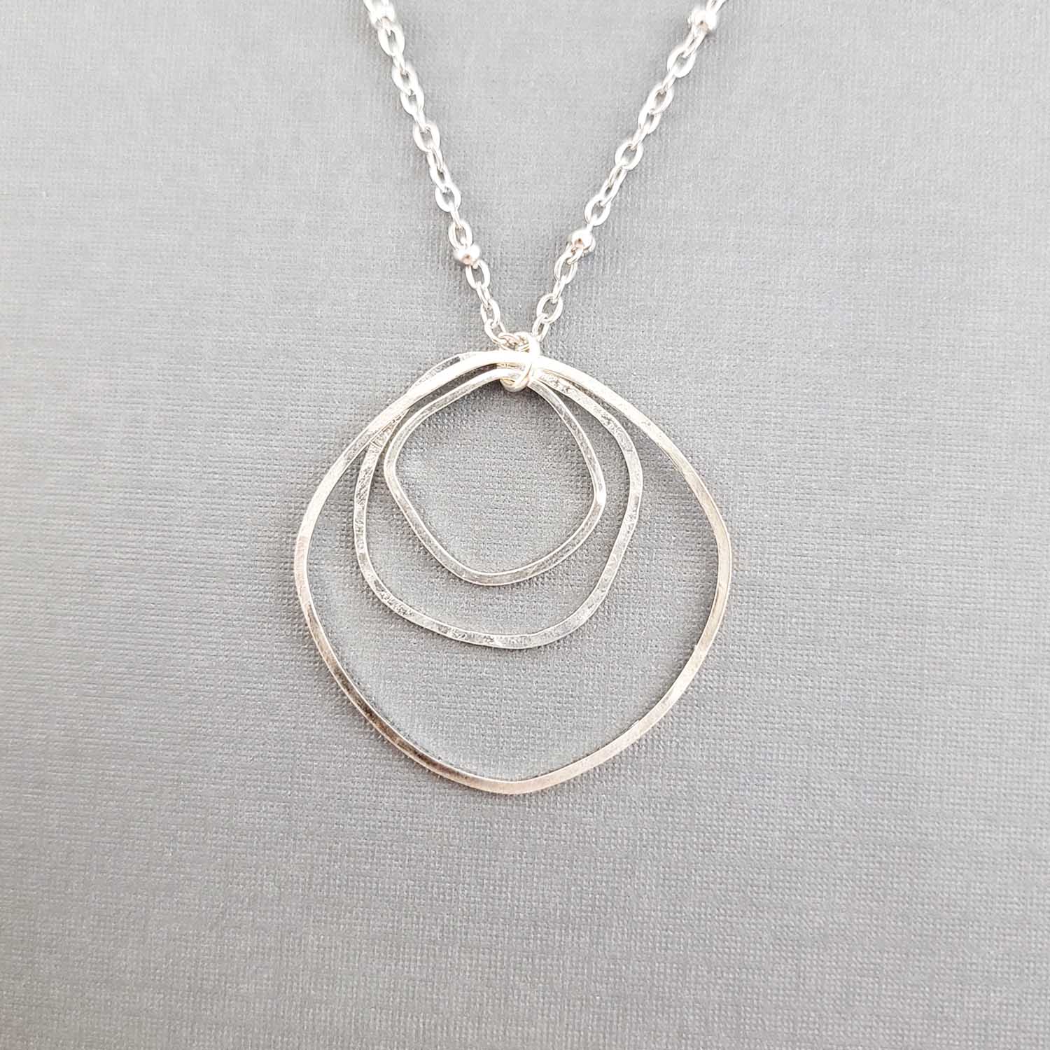 Artisan Silver Drop Necklace