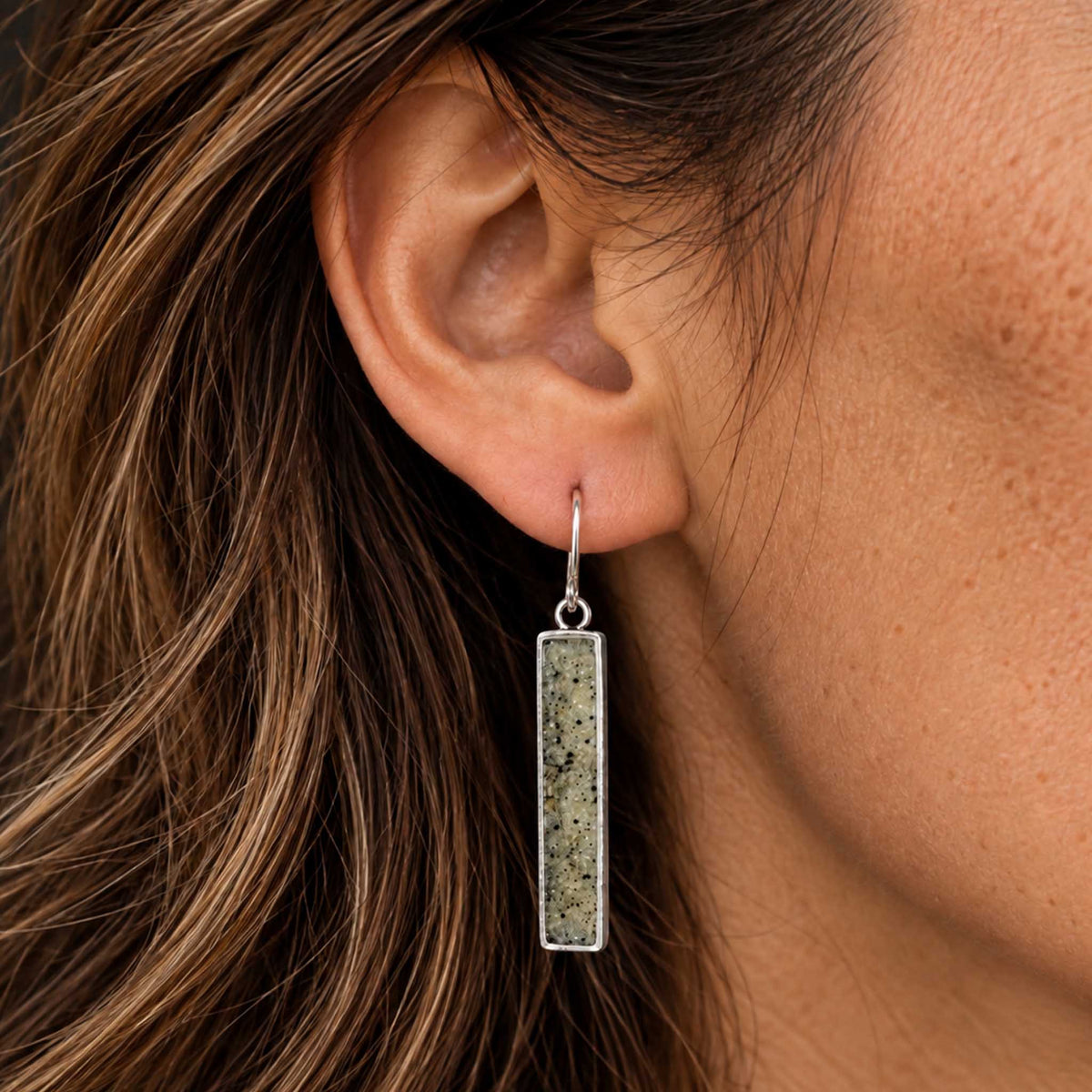 Bar Beach Earrings | Silver