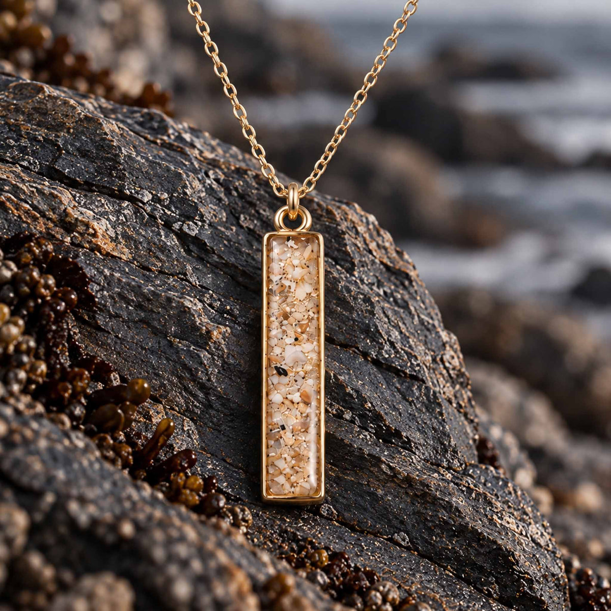 Bar Beach Necklace | Gold