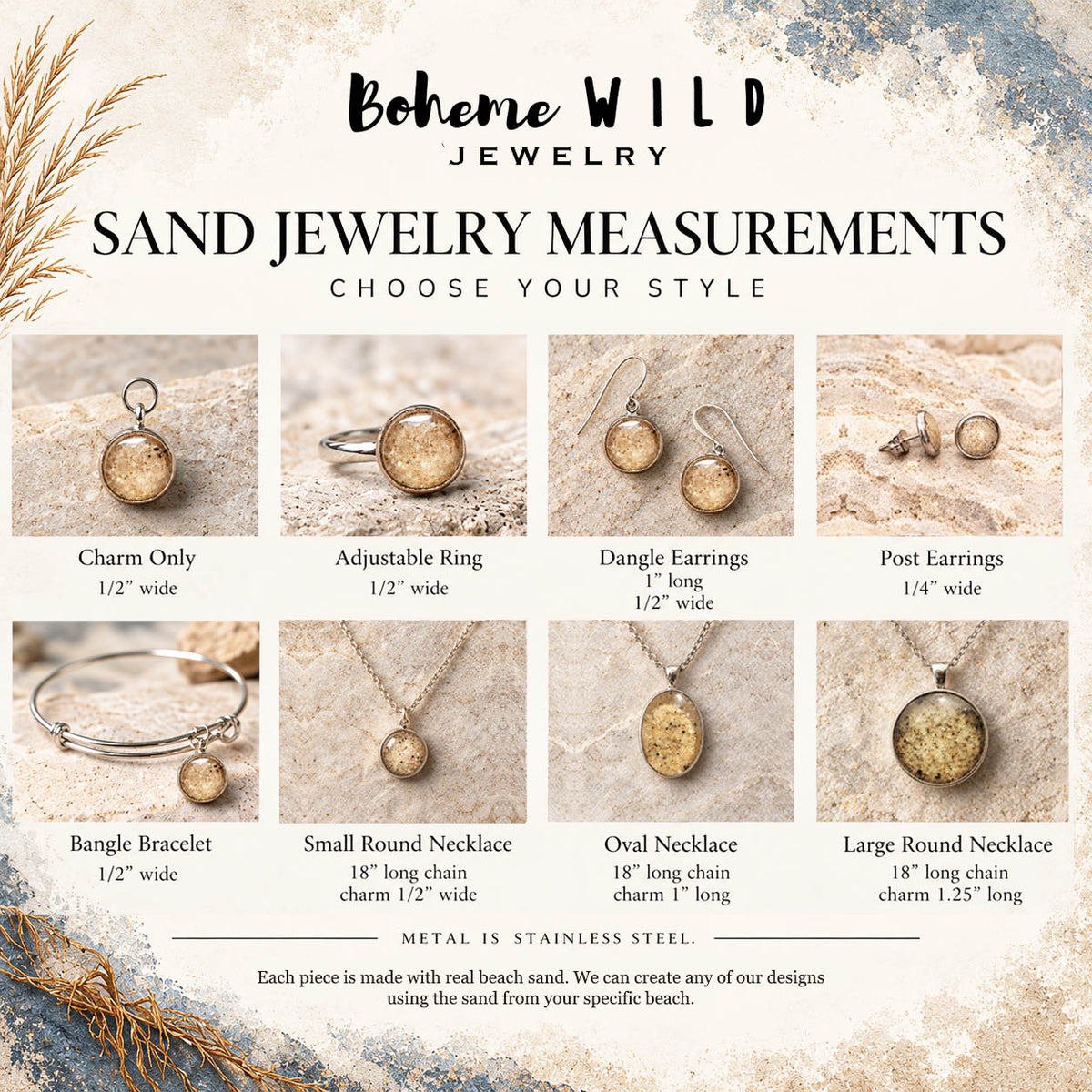 Beach Jewelry Style Chart