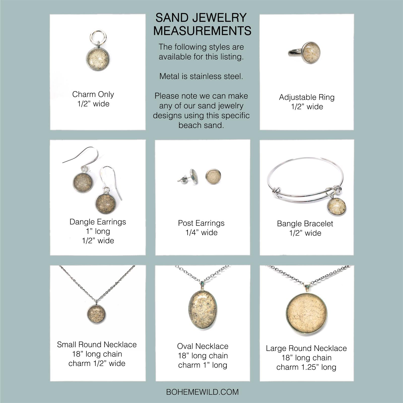 Beach Jewelry Style Chart