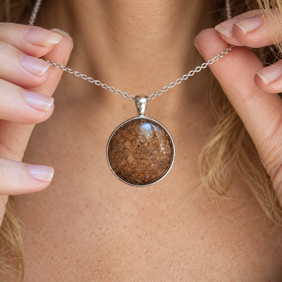 Beach Necklace Large Round