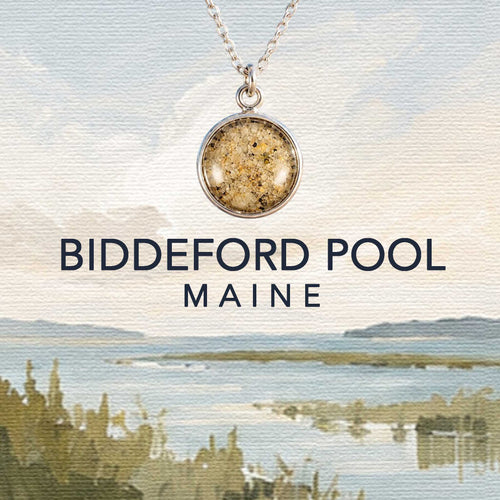 Biddeford Pool Maine Jewelry made with real beach sand