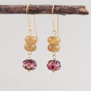 Stone Drop Earrings in Honeyfire