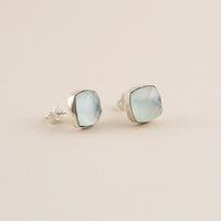 Chalcedony Post Earrings