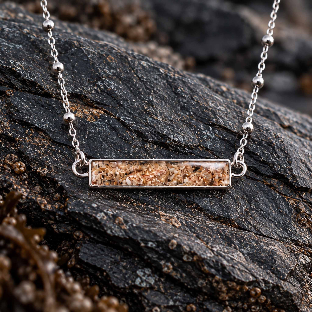 Coastline Beach Necklace | Silver