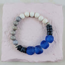 Sea Glass Boho Bracelet in Cobalt