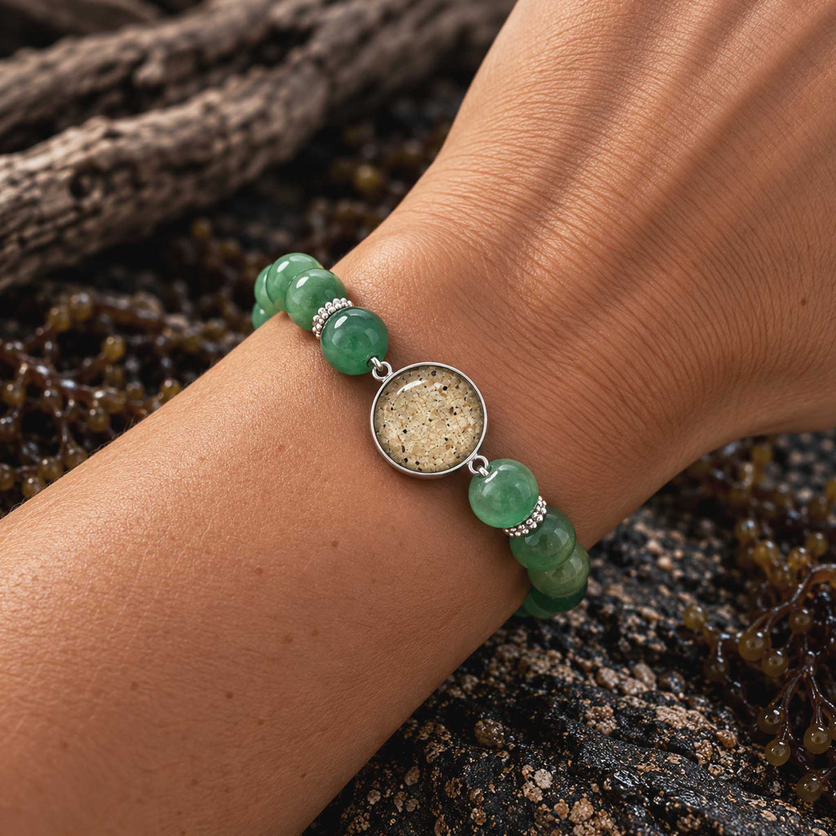 Gemstone Beach Bracelet | Seaweed