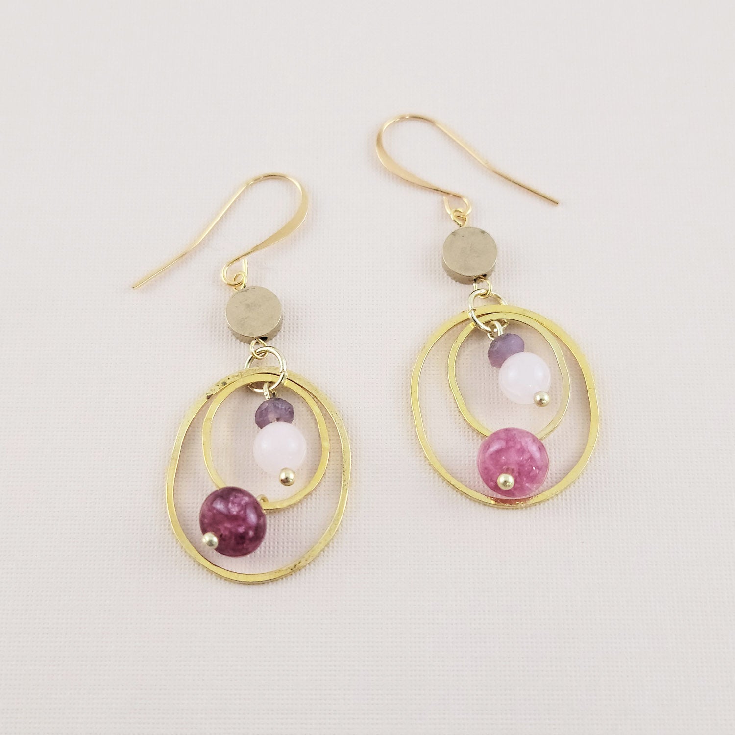 Golden Bloom Hoop Earrings