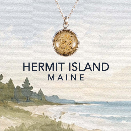 Hermit Island Maine Jewelry made with real beach sand