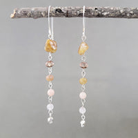 Waterfall Earrings in Amber