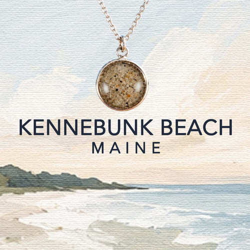 Kennebunk Beach Maine Jewelry made with real beach sand