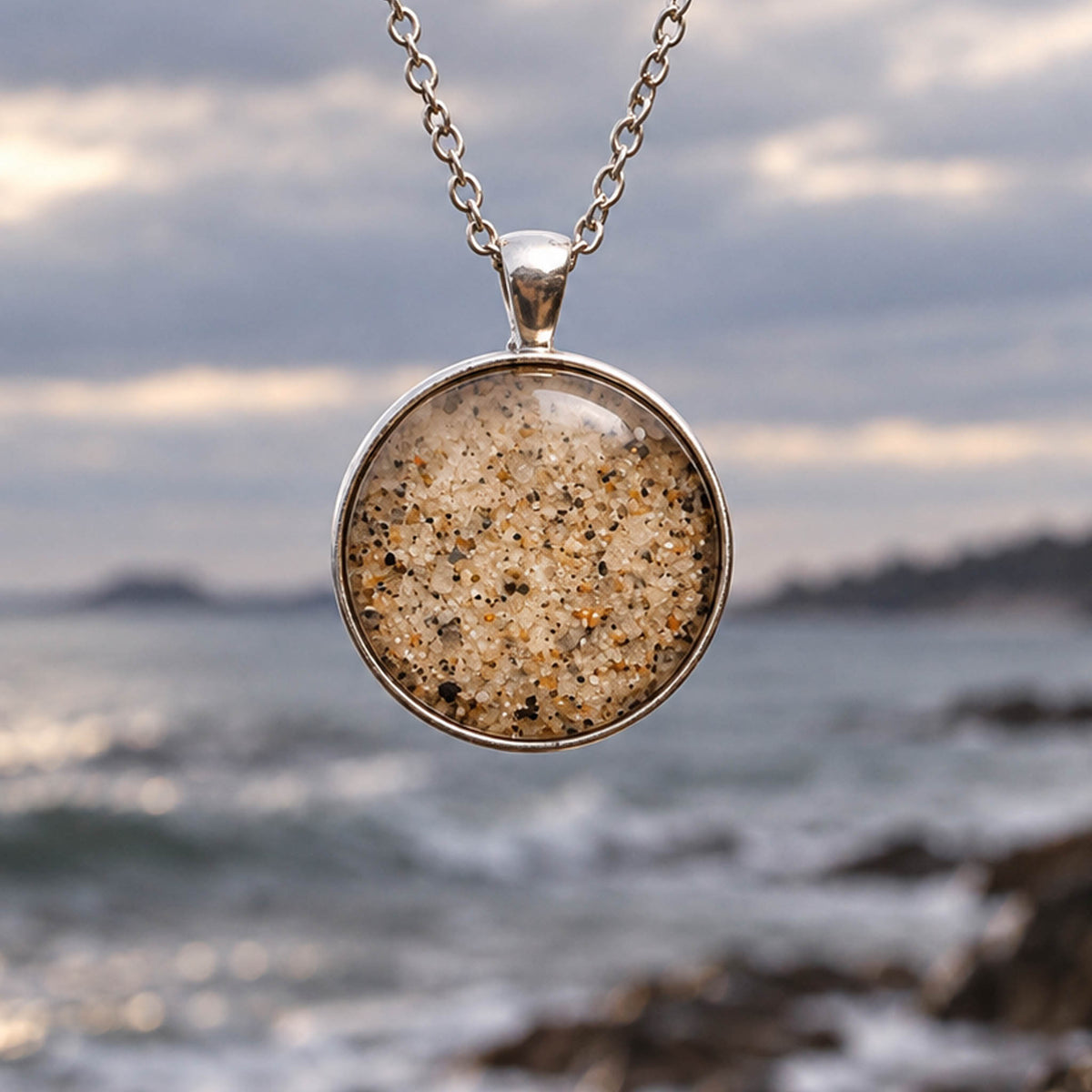 Large Beach Necklace | Silver