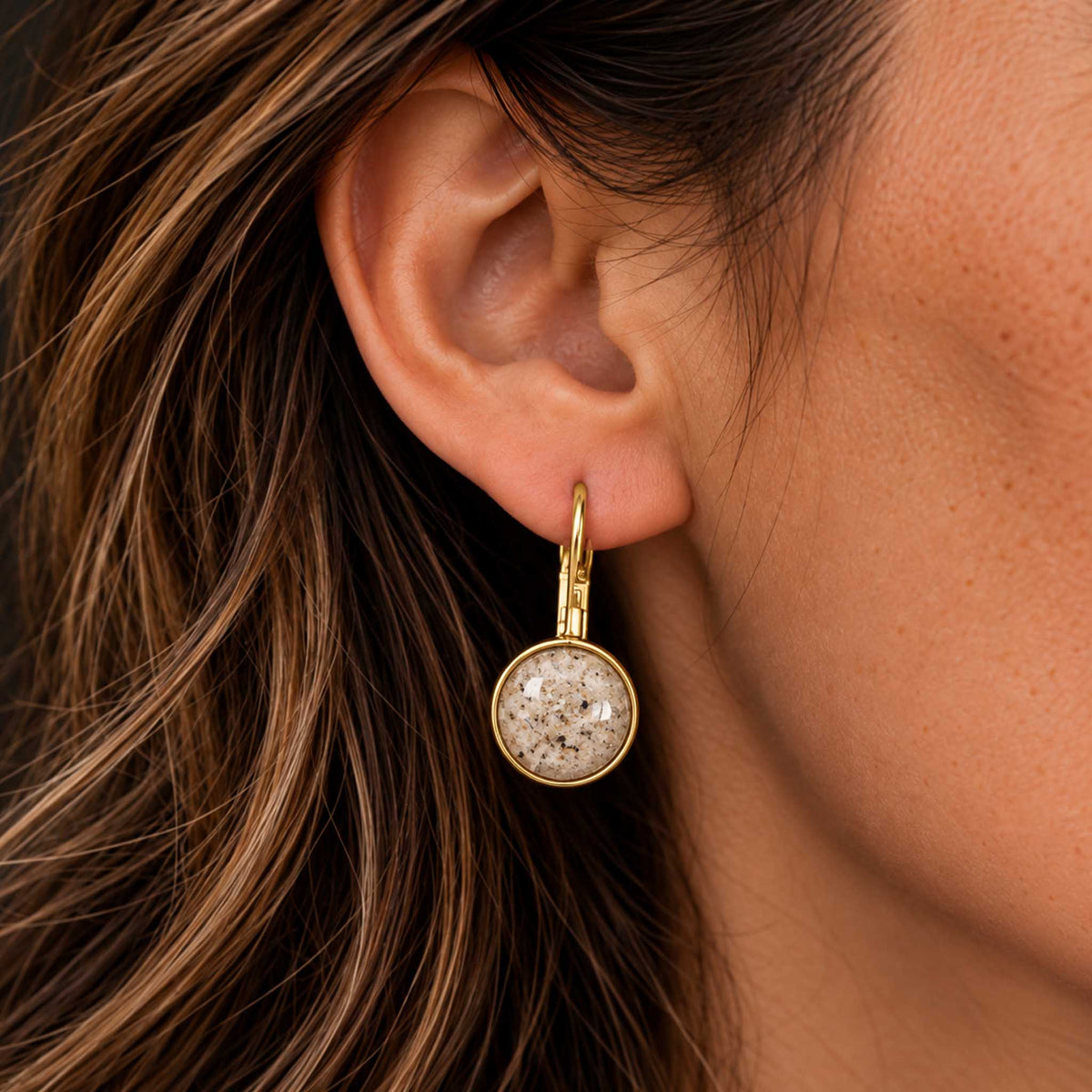Leverback Beach Earrings | Gold