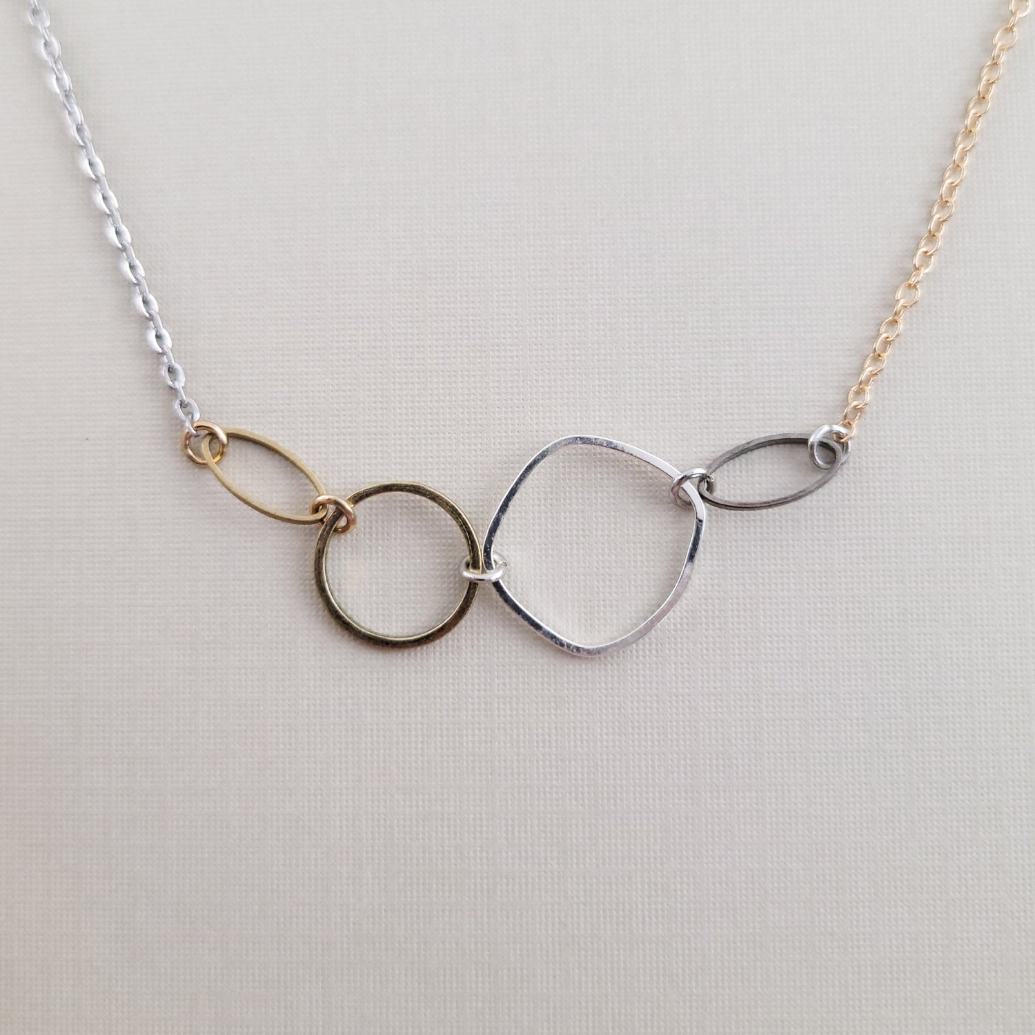 Mixed Metal Link Necklace