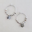 Mystic Aura Hoops in Labradorite
