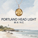 Portland Head Light Maine Jewelry made with real beach sand