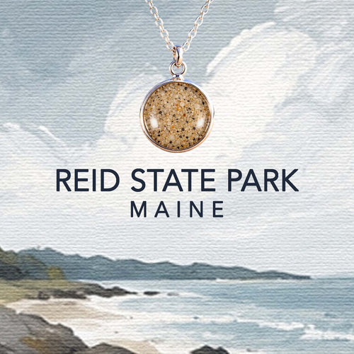 Reid State Park Maine Jewelry made with real beach sand