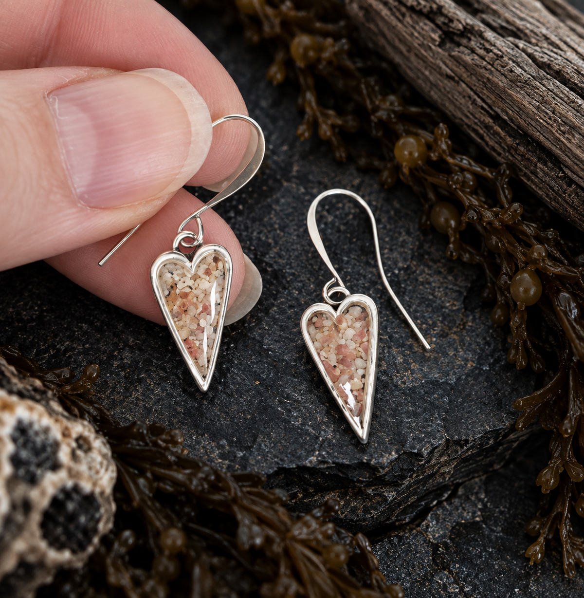 Heart Beach Earrings
