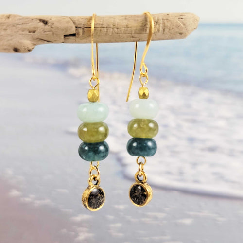 Sea Earth Dangle Earrings