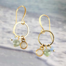Sea Earth Hoop Earrings