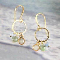Sea Earth Hoop Earrings