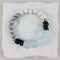 Sea Glass Boho Bracelet in Seafoam
