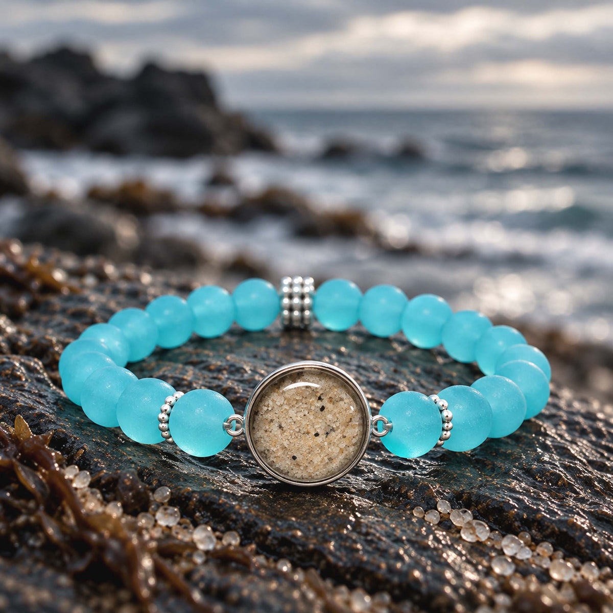 Seaglass Beach Bracelet | Aqua