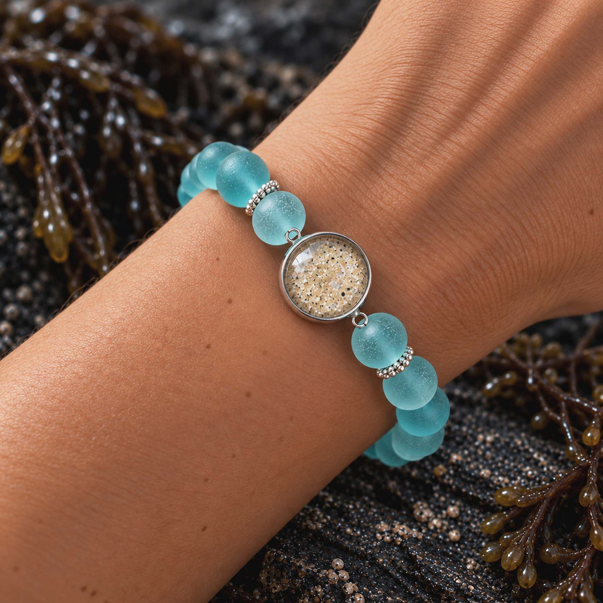 Seaglass Beach Bracelet | Aqua