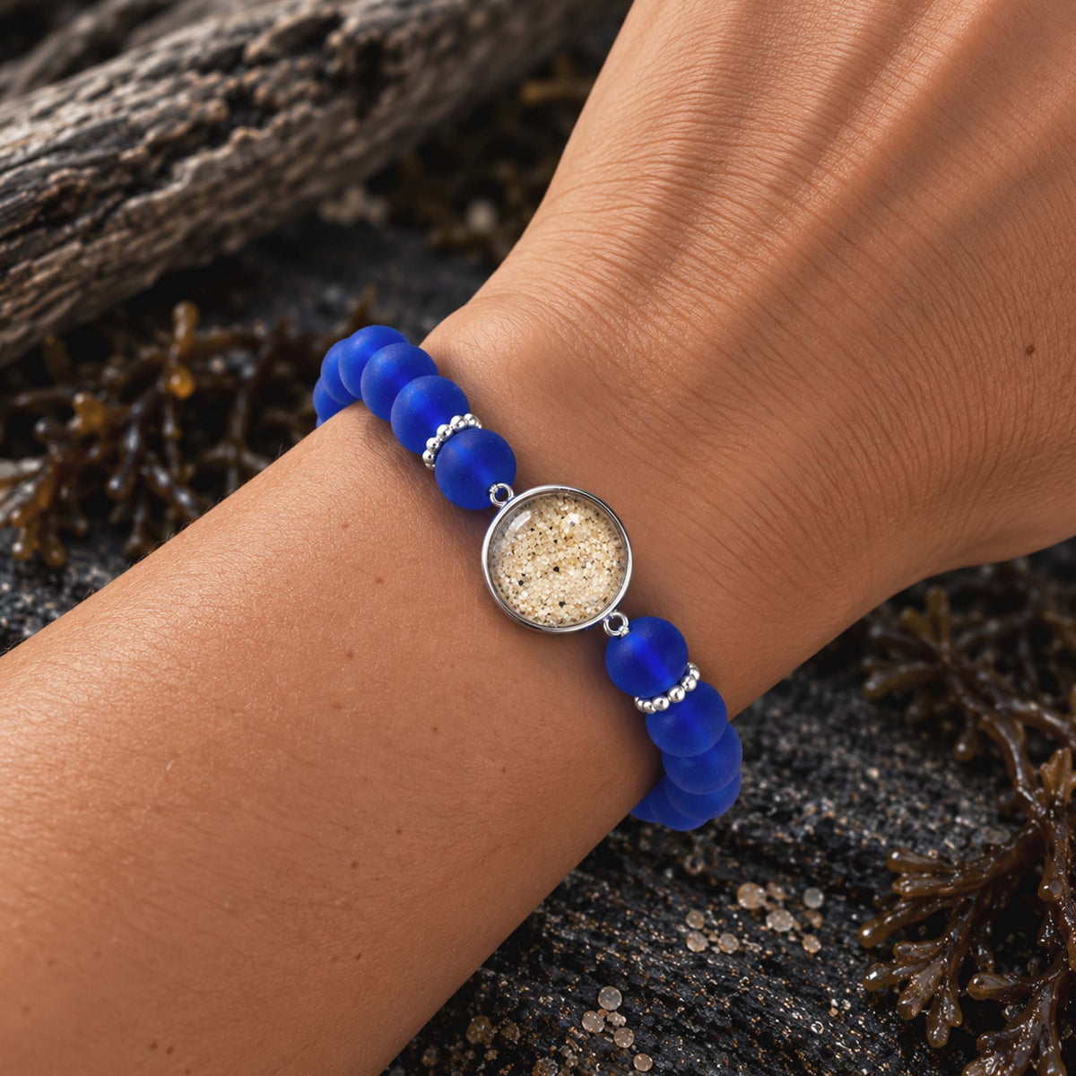 Seaglass Beach Bracelet | Cobalt